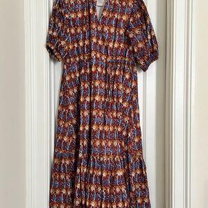 Fox & Hen Floral Block Print Maxi Dress